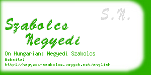 szabolcs negyedi business card